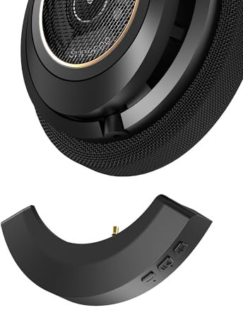 YOCOWOCO aptX Drahtloser Bluetooth 5.2 Adapter für Philips SHP9600 Kopfhörer mit Mic/Lautstärkeregelung, schwarz