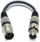 VITALCO XLR mâle vers XLR femelle 15cm Câble microphone Adpter 3 pôles mâle vers femelle