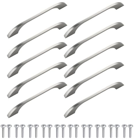 SOTECH 10 x Möbelgriff Bügelgriff TIAN BA 128 mm Edelstahloptik matt