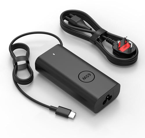 65W USB-C Laptop Charger for Dell Latitude 5430 7430 5420 5520 5410 5530 5330 5320 7320 7420 2-in-1 7520,Dell Chromebook 3100 2in1 5190 3380 Education 2YK0F Type C UK AC Power Adapter