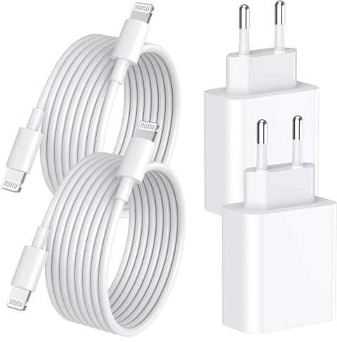 iPhone Ladegerät, 4er Pack 20W USB C iPhone Schnellladegerät und iPhone Ladekabel, [MFi Certified] USB C Netzteil PD 3.0 Schnellladekabel iPhone auf Lightning Kabel 2M für iPhone 14 13 12 11 XS XR X 8