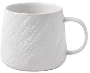 Mugs Cup Matte Stone Texture Mug, Ceramic Coffee Mug in Two Colors Set of 1, with A Large Capacity of 16.91 oz for Men's Water Cups Coffee Mug Tea Cup(White)