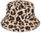 AYPOW Reversibel Damen Fischerhut Leopard Faltbar Sonnenhut, Leichter Beideseitig Tragen Anglerhut Teenager Mädchen Baumwolle Fischerhüte, UV-Schutz Strandhut Mode Eimerhut für Camping Reisen Wandern