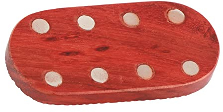 Qcwwy Andere Dekorative Gegenstände Sandelholz Stressabbau Gravierter Fingerspitzen Zappel Slider Toy Magnetic Push Fidget Slider Metal Sensory Push Card Spielzeug für Office -Schüler -Schüler Hand
