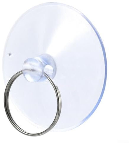 10 ventose trasparenti rimovibili con anello in ferro (25 mm)