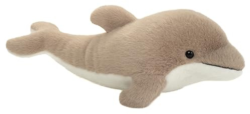 Teddy Hermann 90042 Delfin 42 cm, Kuscheltier | Naturgetreu gestaltet, Tierschutz-Kooperation, ab 18 Monaten, waschbar, Füllung mit recyceltem Polyester