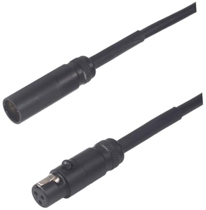 NOLITOY Kleiner Xlr Mikrofonkabel 1m Schwarz für Dslr Mikrofonanschluss | 3-polig Kleiner Xlr Male Female, Tpe Kupfer, Flexibel und Störungsarm