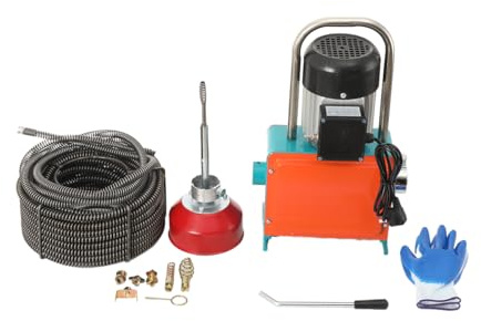 YILIKISS 1000W Elektrische Rohrreinigungsmaschine, Rohrreinigungsgerät Kanalreinigungsmaschine mit 39.4ft Feder Abfluss Rohrreinigung für Rohr-Durchmesser 20-150 mm