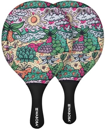 Waboba Strandspielzeug Paddle Set - wasserfest - tropisches Design