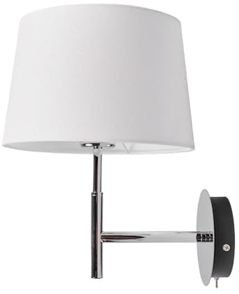 Lucande Wandleuchte, Wandlampe Innen Dorothea (Modern) in Weiß aus Textil (1 flammig E27) - Wandleuchten Wandstrahler Wandbeleuchtung Schlafzimmer/Wohnzimmer Wohnzimmerleuchte