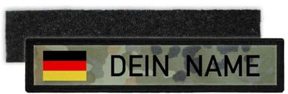 Copytec Deutschland BW Namenschild Patch mit Namen Bundeswehr Flecktarn Aufnäher #24347
