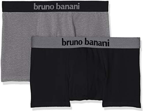 bruno banani - Flowing - Short - 2er Pack (6 Schwarz / Grau Melange)