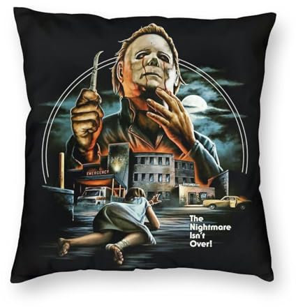 Michael-Myers Halloween-Dekorationen, Kissenbezüge für Couch, Sofa, Bett, Wohnzimmer, Dekoration, 45,7 x 45,7 cm