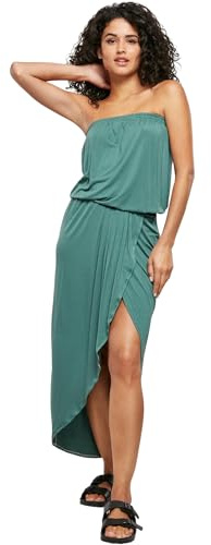 Urban Classics Damen Kleid, Wickel, Paleleaf, XS