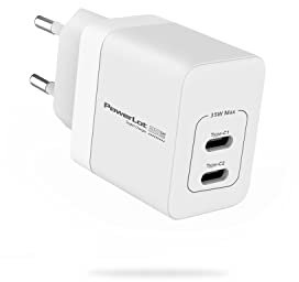 PowerLot USB C Ladegerät 35W iPhone Schnellladegerät GaN III PPS Super Fast Netzteil PD 3.0 für iPhone 14/13/12 Pro Max, MacBook Air, iPad, iWatch, Galaxy S23/S22/A53/A33, Pixel 7/6 Pro, Steam Deck