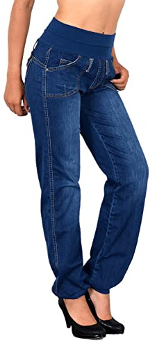 ESRA Damen Jeans Hose Haremshose Pumphose Boyfriendhose Boyfriend Jeanshose J132