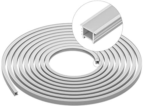 SEZO Profilé LED en Silicone T1616 1M Néon Sans Taches pour Ruban LED Flexibles de 8mm IP67 Étanchéité 16 x 16mm Éclairage à 120° (pas de Bande LED)