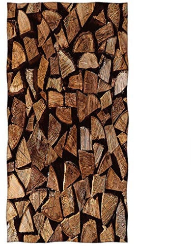 Zomer Strandtuch 70x140 cm Mikrofaser Badetuch Schnelltrocknendes Bedrucktes Handtuch mit Holz Motiv