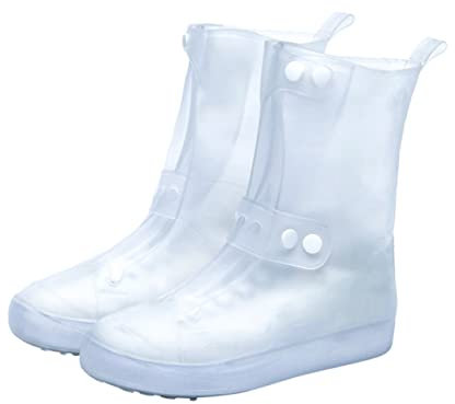 1 Paio Copriscarpe in Silicone Impermeabile Stivali Da Pioggia Trasparenti Protezioni Soprascarpe Per Esterno Copriscarpe Per Stivali Da Pioggia Bianca Leggero Pvc Viaggiare