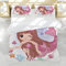 ZTYROLJ Meerjungfrau Bettwäsche 200x200 für Mädchen Kinder,Weich Microfiber Meerjungfrau Bettwäsche Set,2-teilig Süßes Cartoon kinderbettwäsche + 80x80 Kissenbezüge