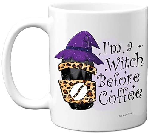 Stuff4 Funny Birthday Mug - Witch Before Coffee - Mugs Gift for Women Men, Dad Present, Mum Gifts, Christmas Novelty 11oz Ceramic Dishwasher Safe