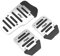 CGEAMDY 3 PCS Auto-Anti-Rutsch-Fußpedal, Auto-Pedale-Abdeckung Kraftstoff-Beschleuniger-Bremspedal-Pads-Kit, Auto-Beschleuniger Gas Bremspedal Kupplungspedal(Silber)