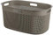 Keter Curver Filo Cesta Portabiancheria da Bagno, Cappuccino, Capacità di 45 Litri, 100% riciclato, 45x35x61H