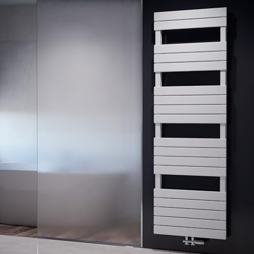 WEBER Badheizkörper Mittelanschluss Design Handtuchheizkörper Handtuchwärmer NEU in ver. Größen (500x1400mm, weiß)