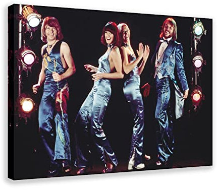 MURABE Pop Group ABBA Leinwand-Poster, Wandkunst, Dekordruck, Bild, Gemälde für Wohnzimmer, Schlafzimmer, Dekoration, Rahmenstil, 60 x 90 cm