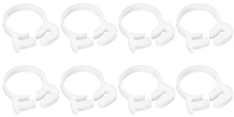 sourcing map Double Gripping Nylon Hose Clamps, 8pcs 27.4-29.4mm Adjustable Double Snap Grip Plastic Hose Clamp for Fuel Line Hoses Plumbing