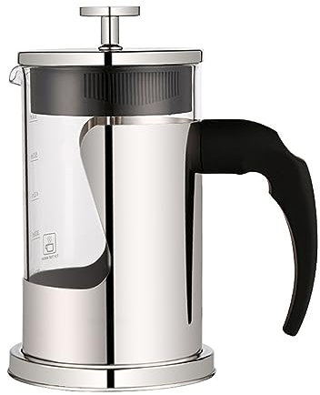 Máquina de prensa francesa de acero inoxidable, prensa francesa, émbolo de café duradero, prensa de café de 800 ml, para uso en interiores, cafetera de 800 ml