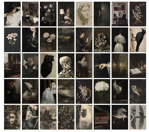97 Decor Dark Academia Gallery Raumdekoration, 101,6 x 10,2 x 15,2 cm, helles akademisches Raumdekor, dunkles akademisches Raumdekor, ästhetisches Vintage-Poster, helles akademisches ästhetisches Bild