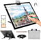 Zocelight Rechargeable A3 Light Pad for Diamond Painting With Padded Case,light board with stand,3 Colors Stepless Dimmable and 6 Levels of Brightness light box for tracing,Drawing,Sketching,Animation
