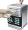 Saodom Mini Atm Piggy Bank Best Gift for kids,Money Counter Electronic Code Piggy Bank Safe Box Coin Bank for Boys Girls Password Lock Case (Silver)