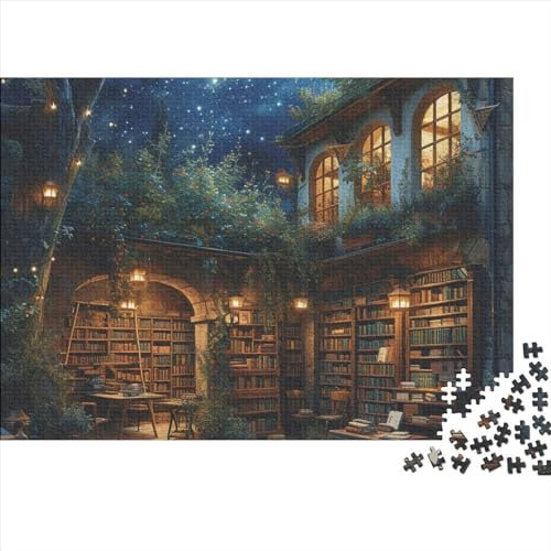 Bookstore Puzzles Für Erwachsene 1000 Teile Rich Bookstores Puzzle Für Kinder Herausforderungsspielzeug Lernspiel Puzzlespiel Ab 14 Jahren 1000pcs (75x50cm)