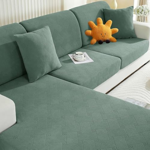 Ystyle Sofa Sitzkissenbezug Stretch, Sofa Sitzbezug, Elastischer Kissenbezüge, Sofa Sitzkissen Sofa Überzug Couch Überzug Schonbezug Sofabezug Sofaschoner (Grün, Großer 1 Sitzer)