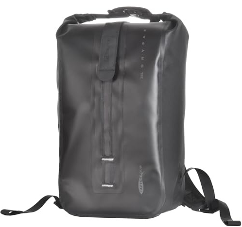 AFISHTOUR Wasserdichter Rucksack für Damen und Herren - 25L Roll-Top-Verschluss Rucksack für Motorrad, Kajak, Rafting, Bootfahren, Strand (Schwarz)