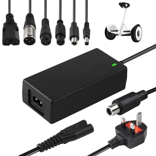 AVCXEC Electric Scooter Charger, 42V 2A Hoverboard & Mobility Scooter Charger with 6 Connections for Xiaomi Li-ion Battery