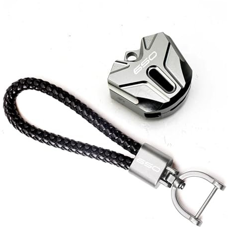 Étui de Protection pour clé Moto Couvercle en Alum pour Ka&wasaki Z650 Z 650 Z650RS Ninja 650 2017-2023 2024 CNC. Étui pour Clé De Moto, Coque De Clé, Porte-clés(1Set-Grey)