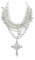 Goiern Layered Perlen Kette Set, Großes Kreuz Kette, Goth Punk Schmuck, Kreativität Mode Schmuck Für Frauen und Mädchen Geschenk