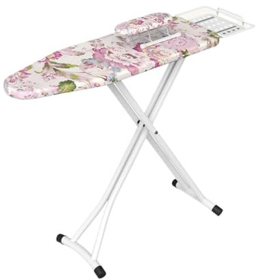 RUTERMY Folding Vertical Ironing Board with Steam Iron Rest, Non-Slip Ironing Stand Ironing Surface (39''*13'')(Style1)