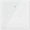 LLVE Wifi Smart Light Switch Work with Tuya, Smart Life Assistant,Wall White Double Touch Light Switch,Tempered Glass Panel with LED Backlight, 2-Gang 1-Way, 240V AC/300W