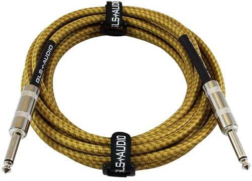 ELAORY 6.35 mm Gitarrenkabel Klinkenkabel 6M, Instrumentenkabel Elektrisches Instrumentenkabel Bass/Gitarren Lautsprecherkabel für Verstärker