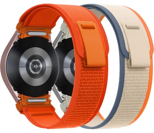 Trail Loop Correa para Samsung Galaxy Watch 7/6/5/4/FE 40mm 44mm/Galaxy Watch 6 Classic 47mm 43mm/Galaxy Watch 4 Classic 42mm 46mm/Galaxy Watch 5 pro 45mm,Correas Nailon Un Clic Ningún Espacio