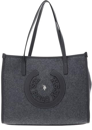 U.S. POLO ASSN. Stripes Shopping Bag Grey