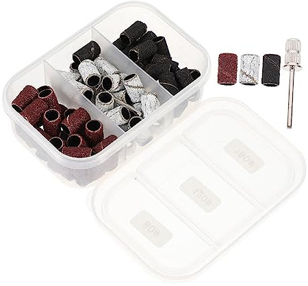 CRILSTYLEO 75pcs Manicure Grinding Tools Nail Rings Nail Buffer for Replacement Heads