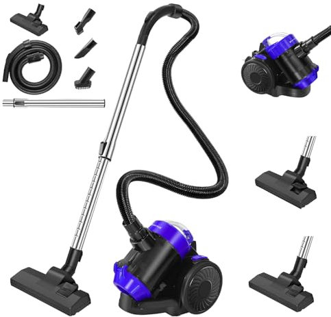 Cylinder Vacuums cleaner with 2 in 1 Multi-Tool, 1200W electric pet vacuum cleaner handhled bagless vacuum cleaners with 1.5L dust collection cup, 4M long cable, telescopic rod for cat pet hair