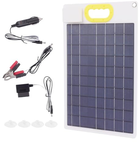 Panneau solaire pour batterie de voiture - Chargeur de panneau solaire de 30 W, mainteneur de batterie solaire portable 12/24 V, mainteneur de charge ba | chargeur solaire pour batterie de voiture,
