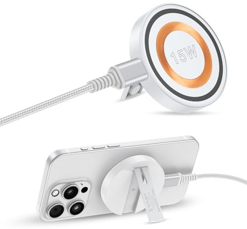Magnetic Charger for Samsung Wireless Charger Fast Charging Pad Magsafe Wireless Charger Phone Charger Stand for Samsung S25 Ultra S25 Plus S25 S24 S23 S22 S21 S20,iPhone 17Pro Max 16 Plus 15 14 13 12
