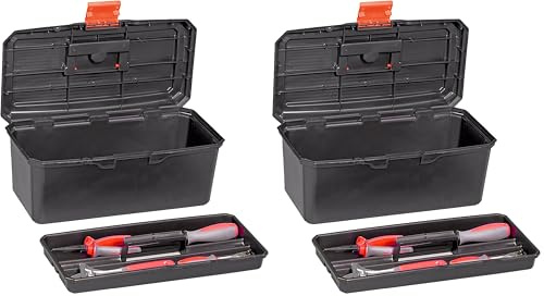 Dekton 13'' Toolbox With Lift Out Carry Tray-13 (32cm)| Dimensions: 150mm X 320mm X 135mm| Ideal For Engineers, Workshops And Tool Storage| Durable Carry Handle| Durable Plastic Storage Solution